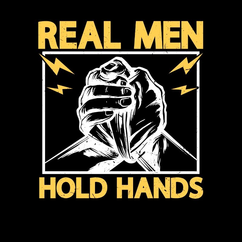Men Hold Hands Arm Press - Bras de fer