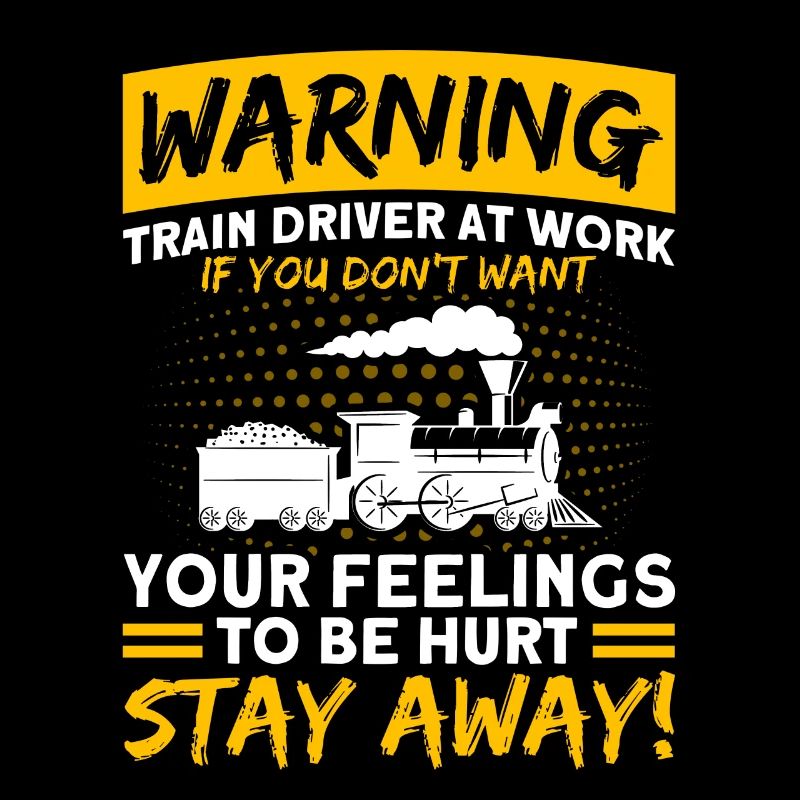 Warning Train driver at work Locomotive