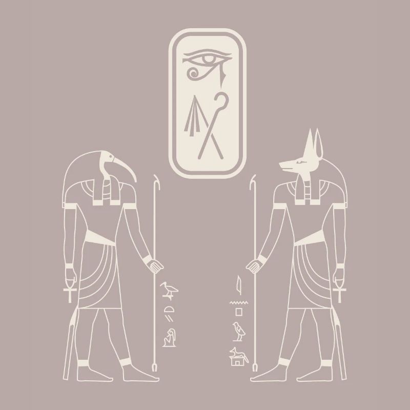 Osiris anubis égyptien hiéroglyhs de