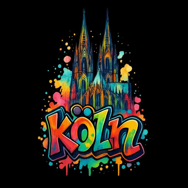 Cologne Cathedral Graffiti Style
