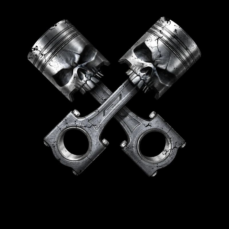 Skull engine pistons