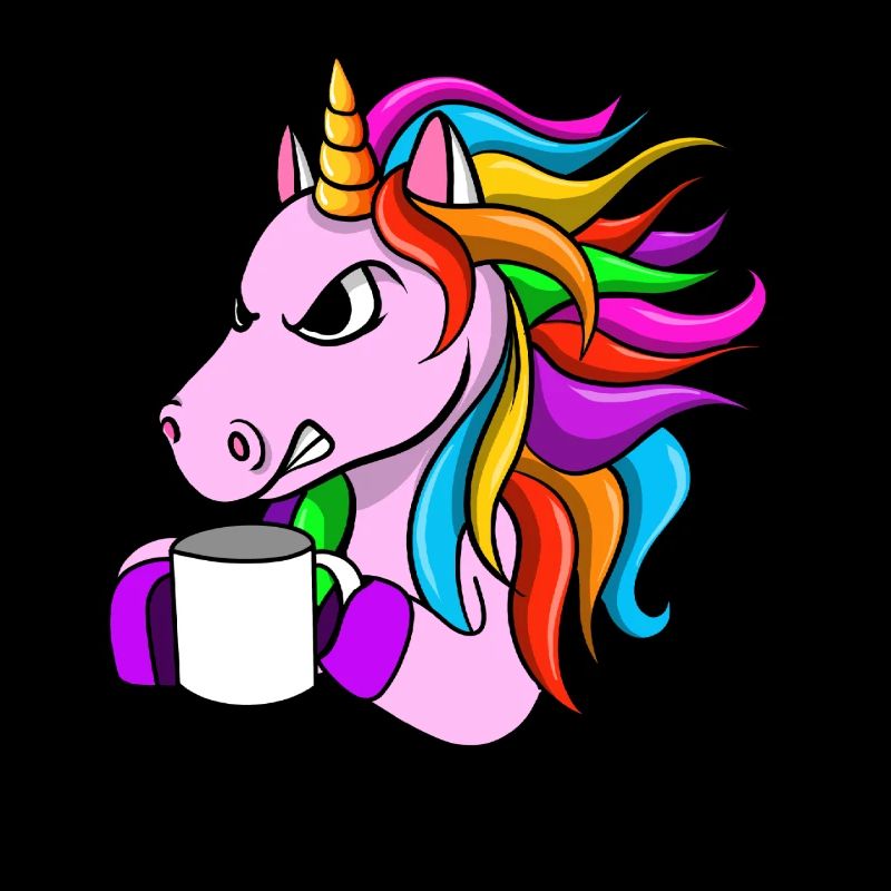 Angry Unicorn With Coffee