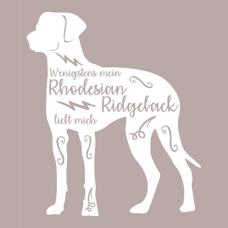 Rhodesian Ridgeback saying with dog