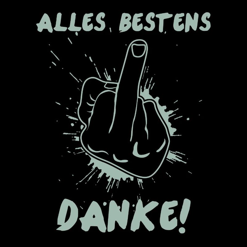 Misanthrop Mittelfinger mit Stinkefinger