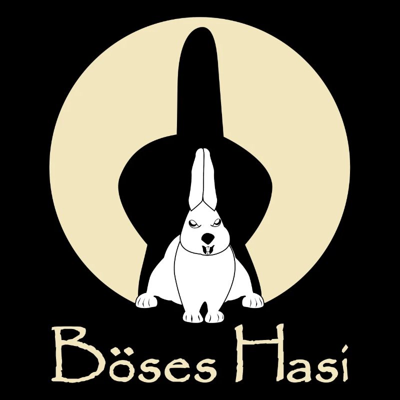Böses Hasi mit bösem Mittelfinger Hasen