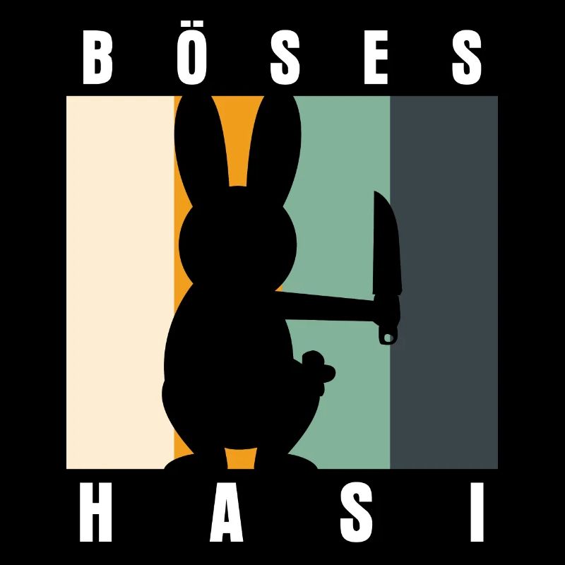 Böses Hasi Retro mit bösem Hasen