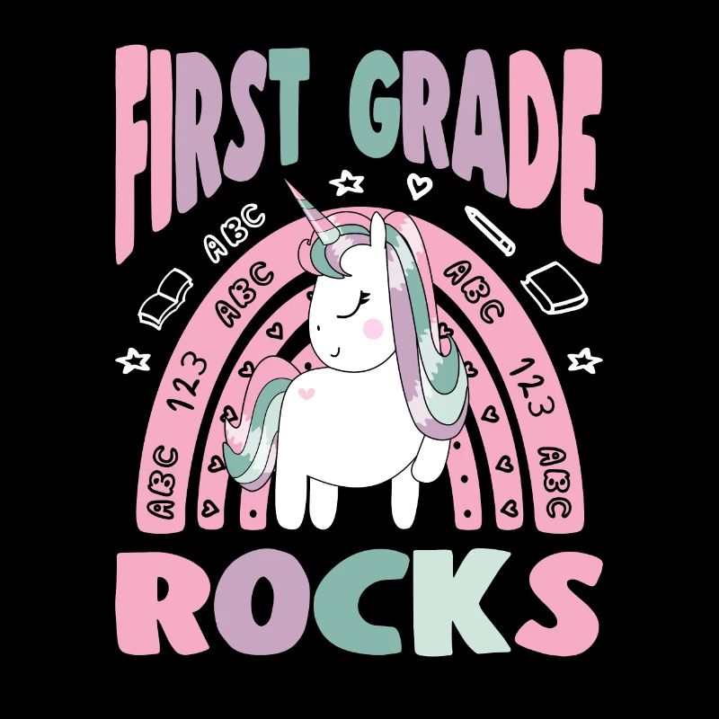 School Starters First Grade Rocks Unicorn