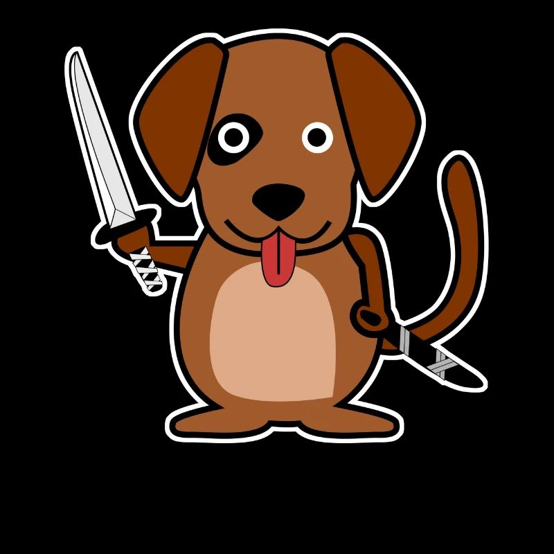 Katana Dog Samurai Sword Ninja Sword