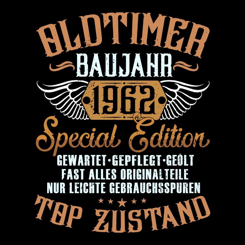 Oldtimer Baujahr 1962 geboren Geburtstag Spruch