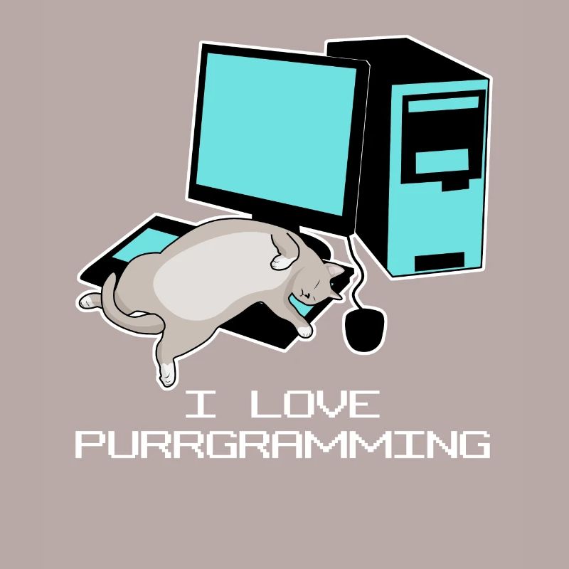 Programmierer Admin Computer Katze