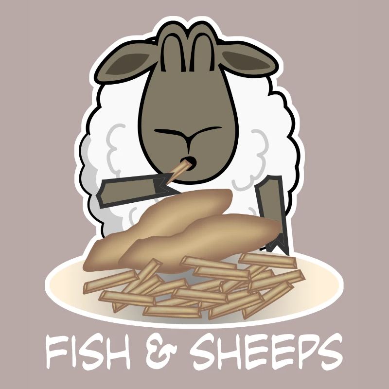 Sheep eats Fish and Chips Shepherd