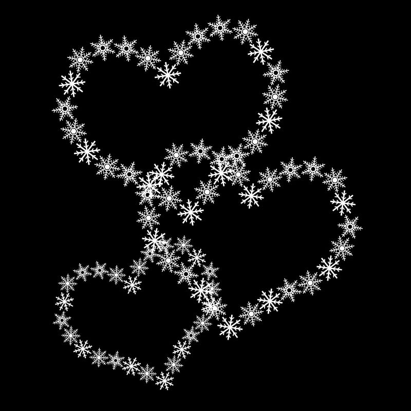 Snow Hearts Snowflake Snowflakes
