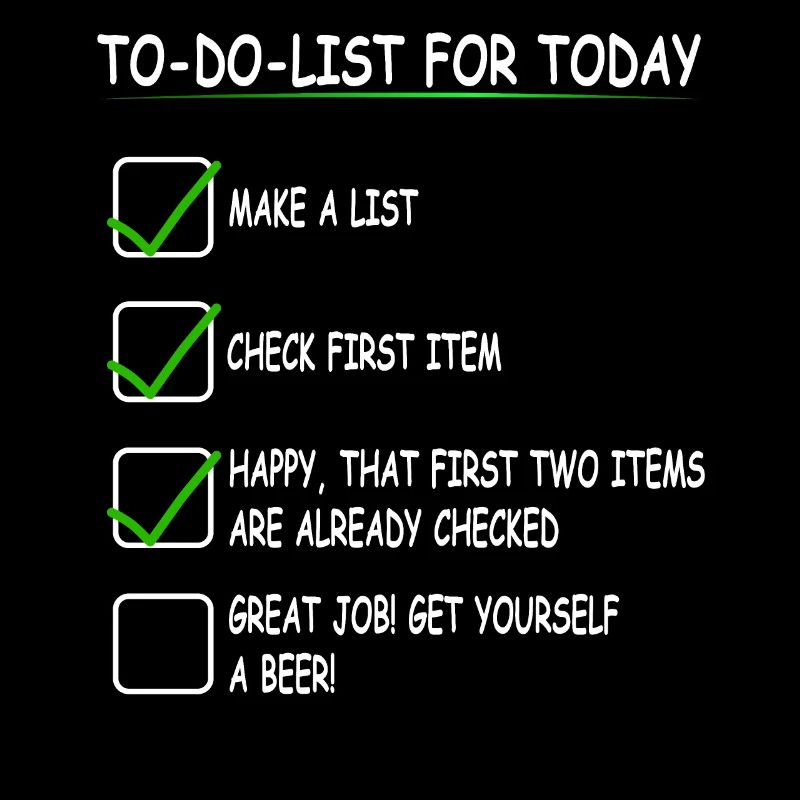 To Do List for today