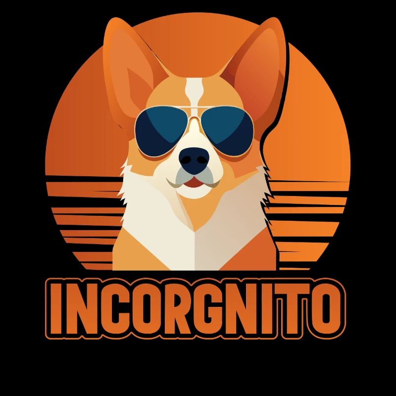 Incorgnito – Jeu de mots amusant sur le corgi