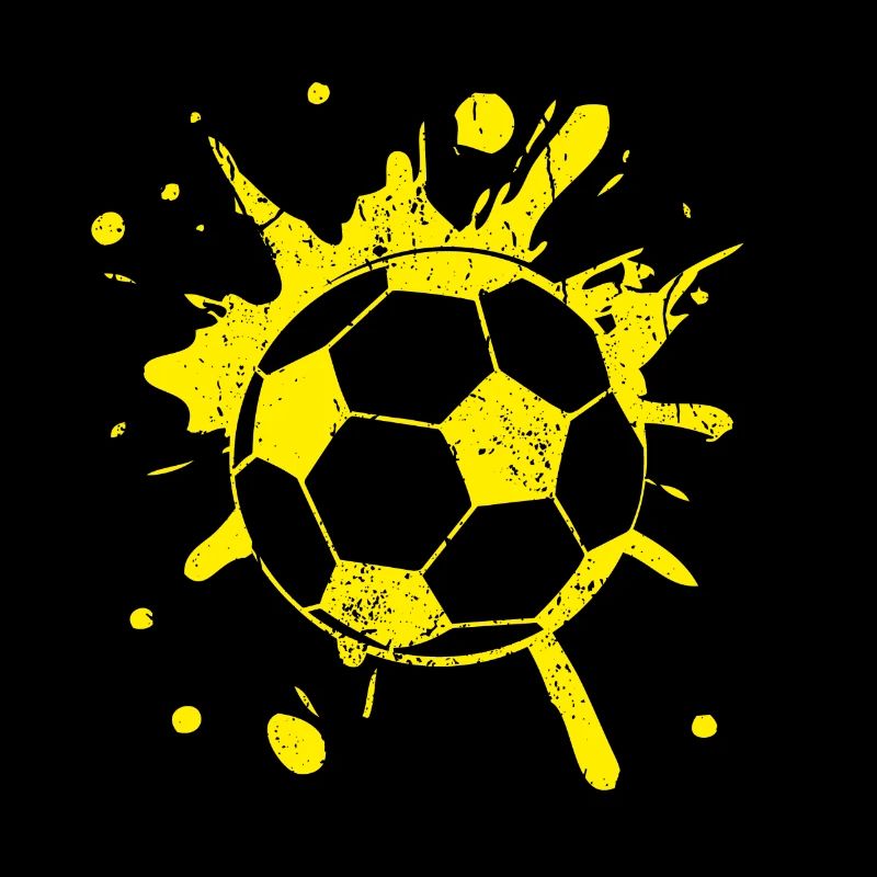 Fußball Frabspritzer gelb