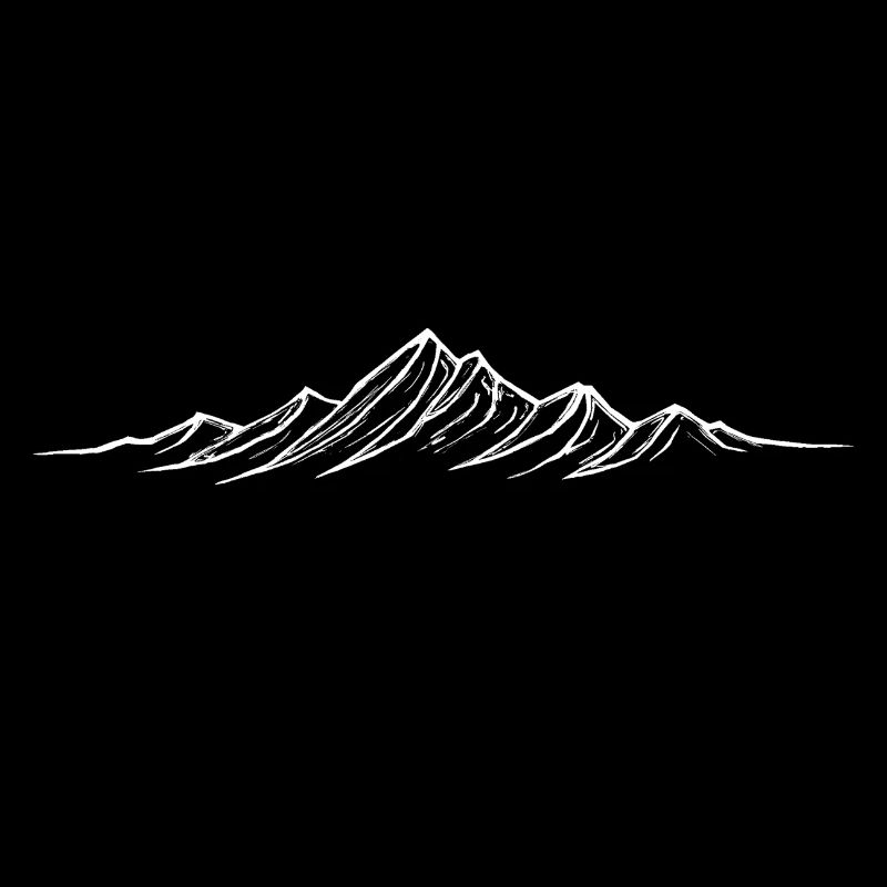 Mountain Sketch Design White