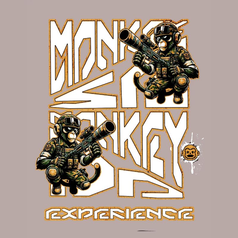 Monkey se monkey do pour acquérir de l’expérience de paintball