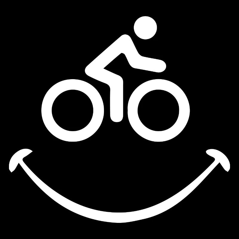 Happy cycliste Smily face