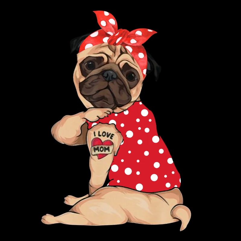 Polka Dot Mops Hund