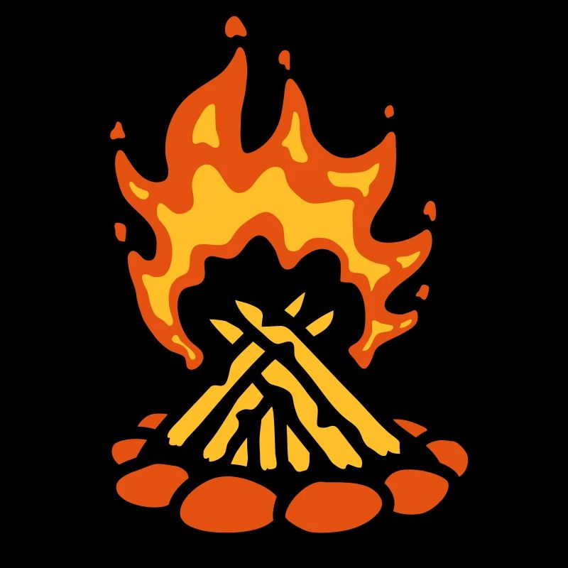 Fire primitive campfire camping