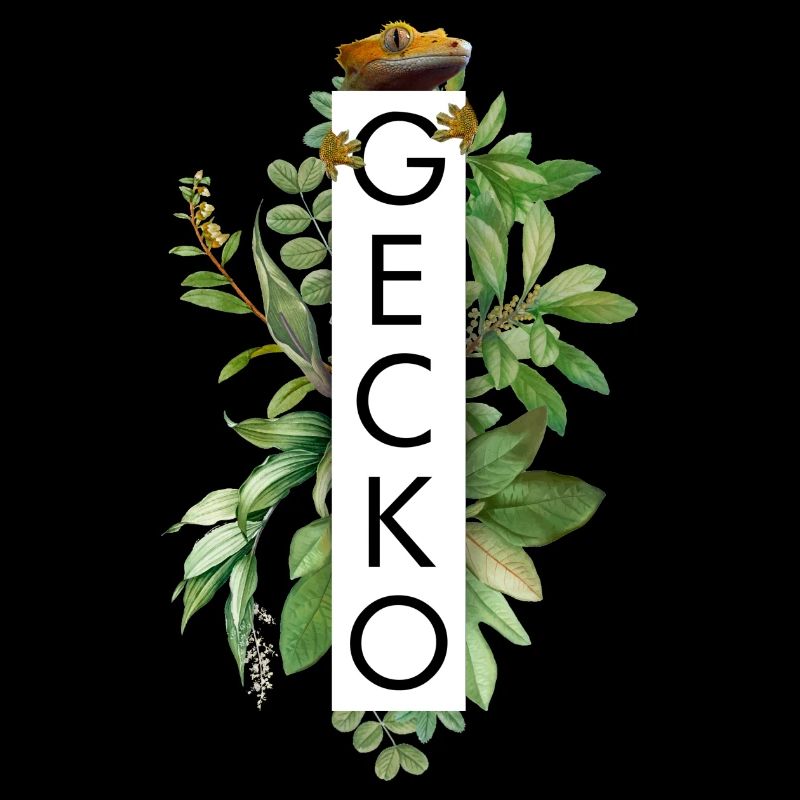 Crested Gecko Floral Tropical Pattern Lizard Owner