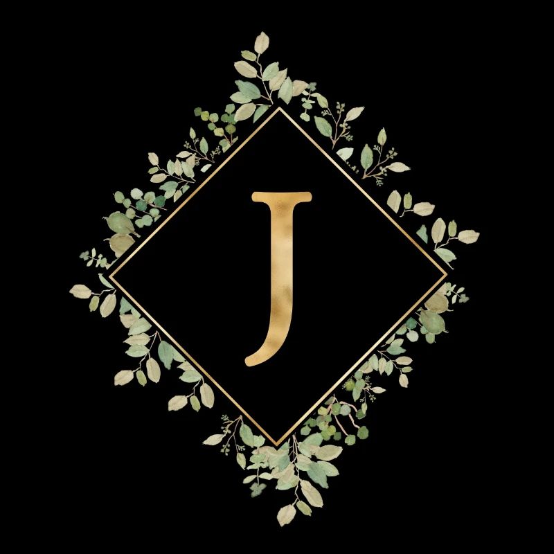 J Monogram Eucalyptus Wreath