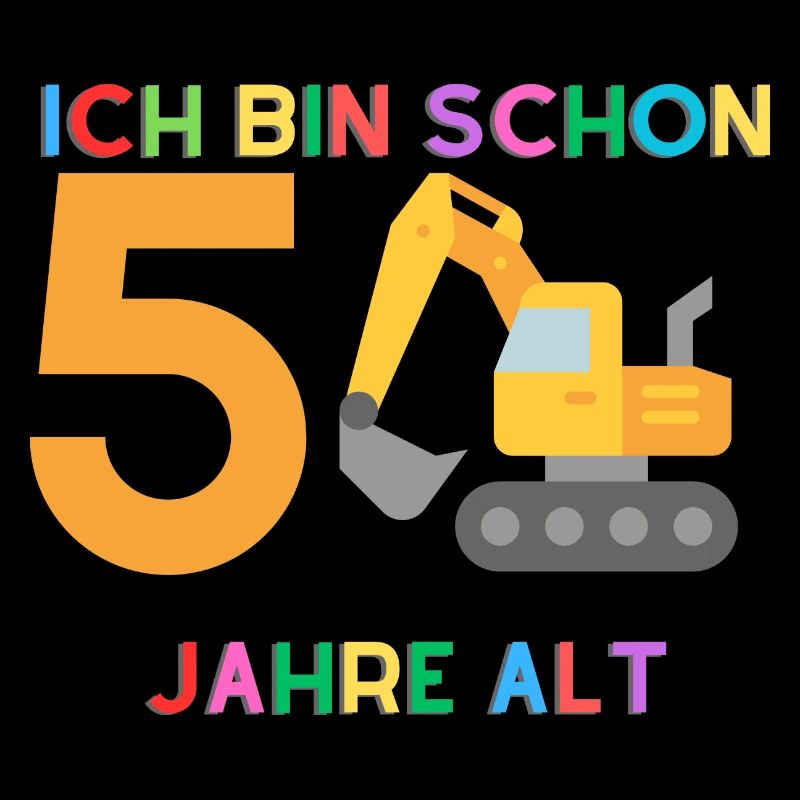 Ich bin 5 Jahre Junge Bagger