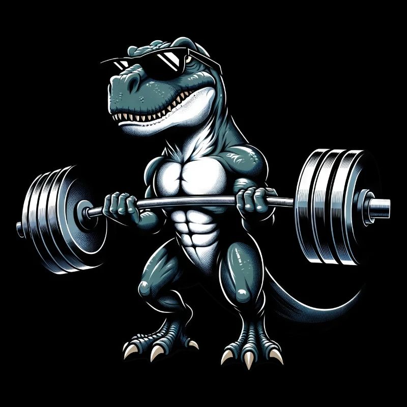 Cooler Dino T-Rex Workout Hantel-Training Design