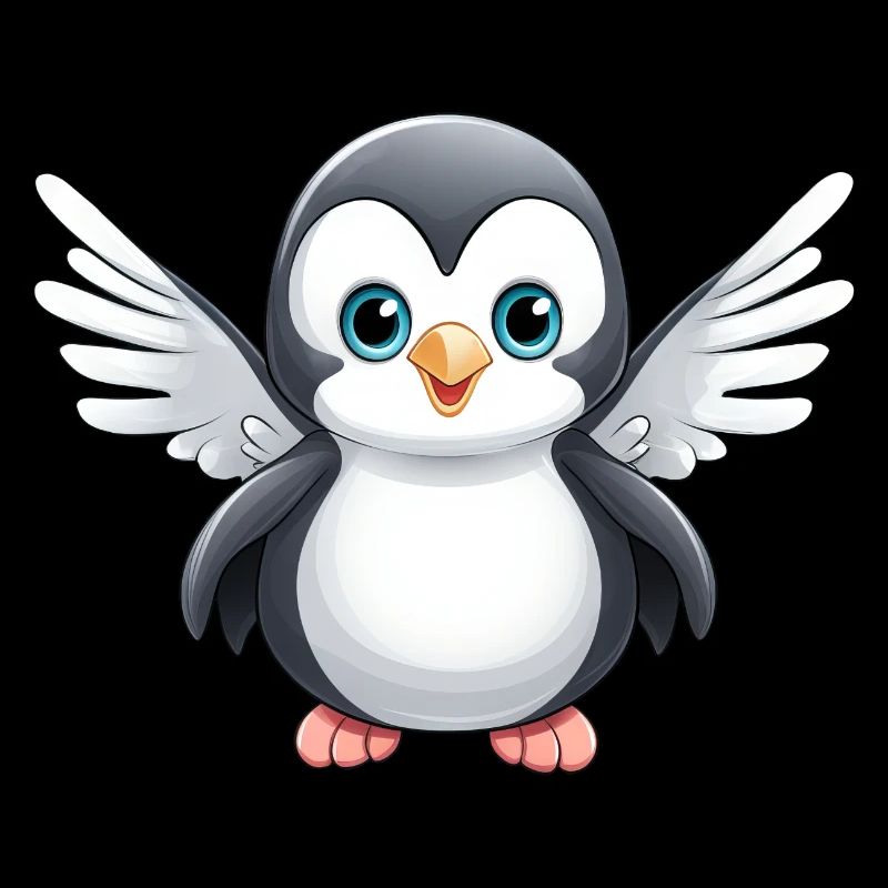 Ange pingouin mignon