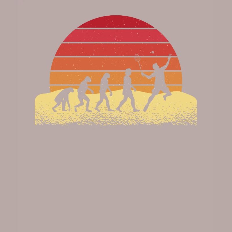 Evolution Badminton Retro Sunset Design