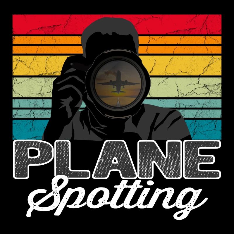 Plane Spotter Sunset - Vintage Geschenk Flugzeug