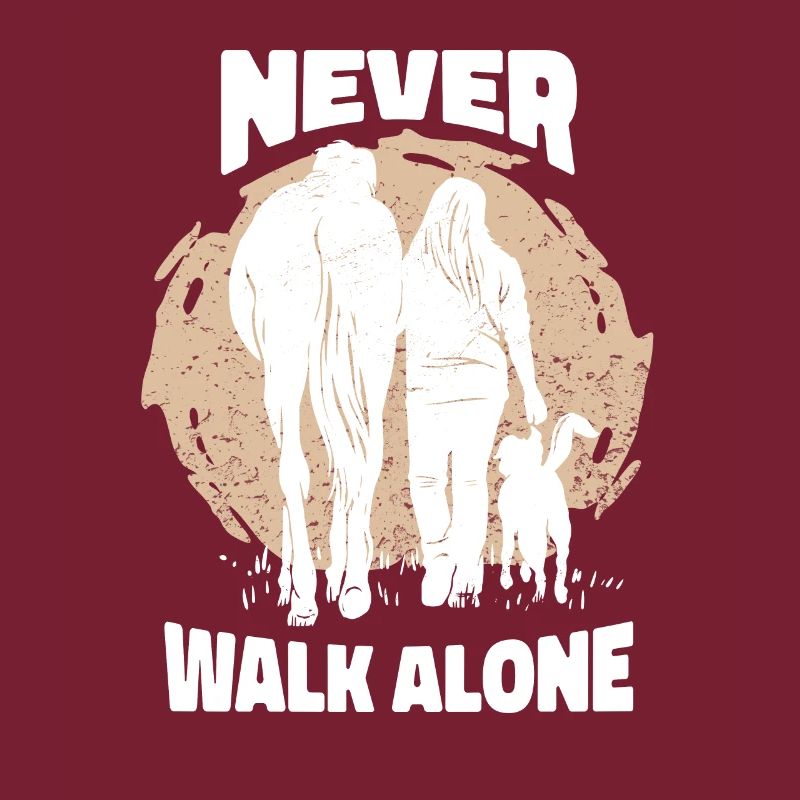 Never walk alone - Pferdemädchen Reiterin mit Hund