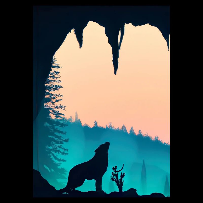 Wolf bei Nacht