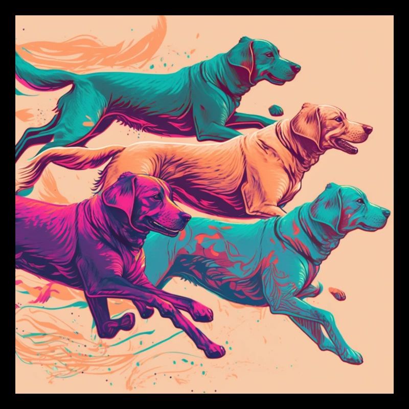 Bunte Hunde - Hunde Gruppe