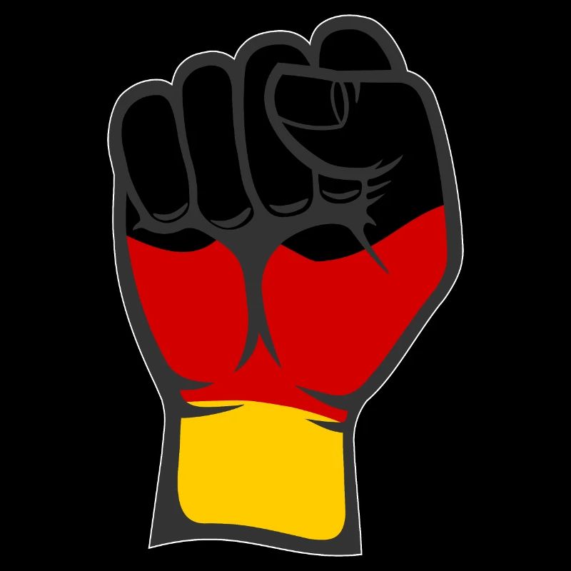 Symbole de la main du poing du drapeau de l’Allemagne