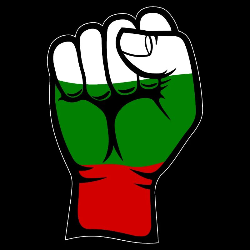 Drapeau de la Bulgarie Symbole de la main du poing