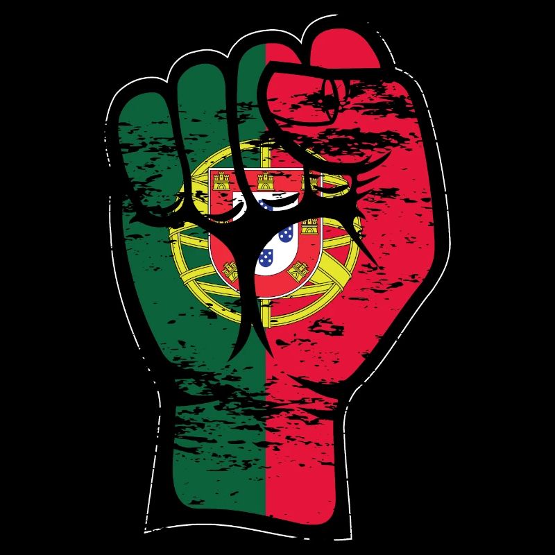Portugal Flag Poing Main Symbole utilisé