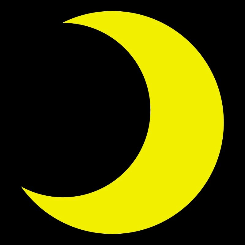 Yellow Moon Crescent Moon