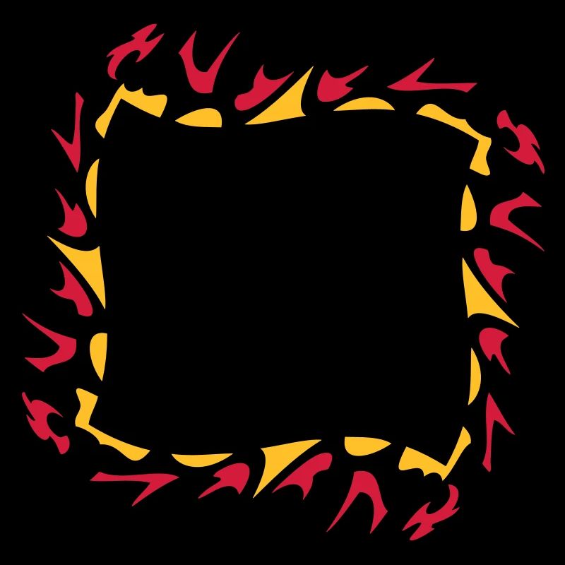 Abstract fire flame frame