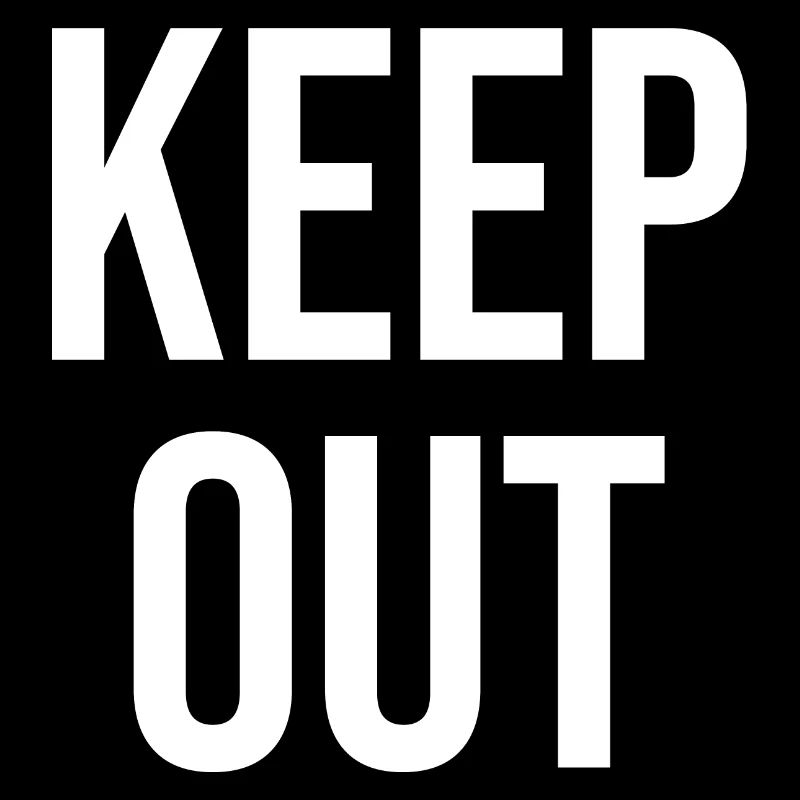 Keep out blanc