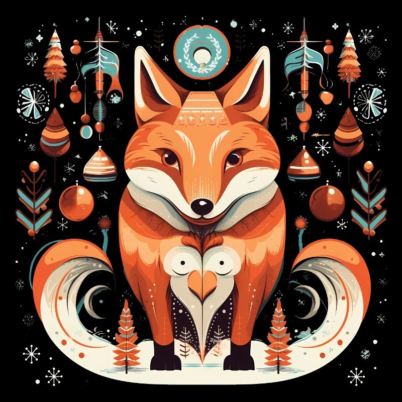 Fox With Autumn elements, Love Foxes