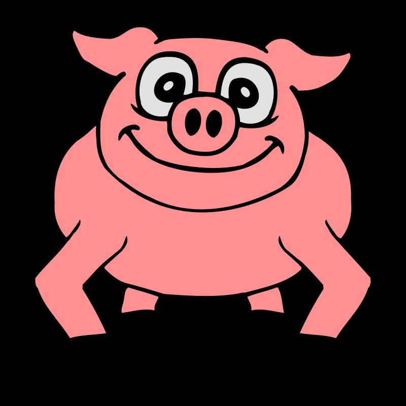 Mignon bande dessinée cochon peeps friendly