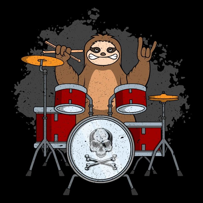 Sloth on drums