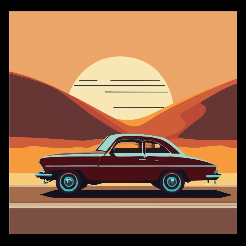 Auto / Oldtimer /Sonnenuntergang