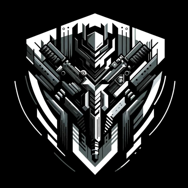 Monochromes Mech-Herz
