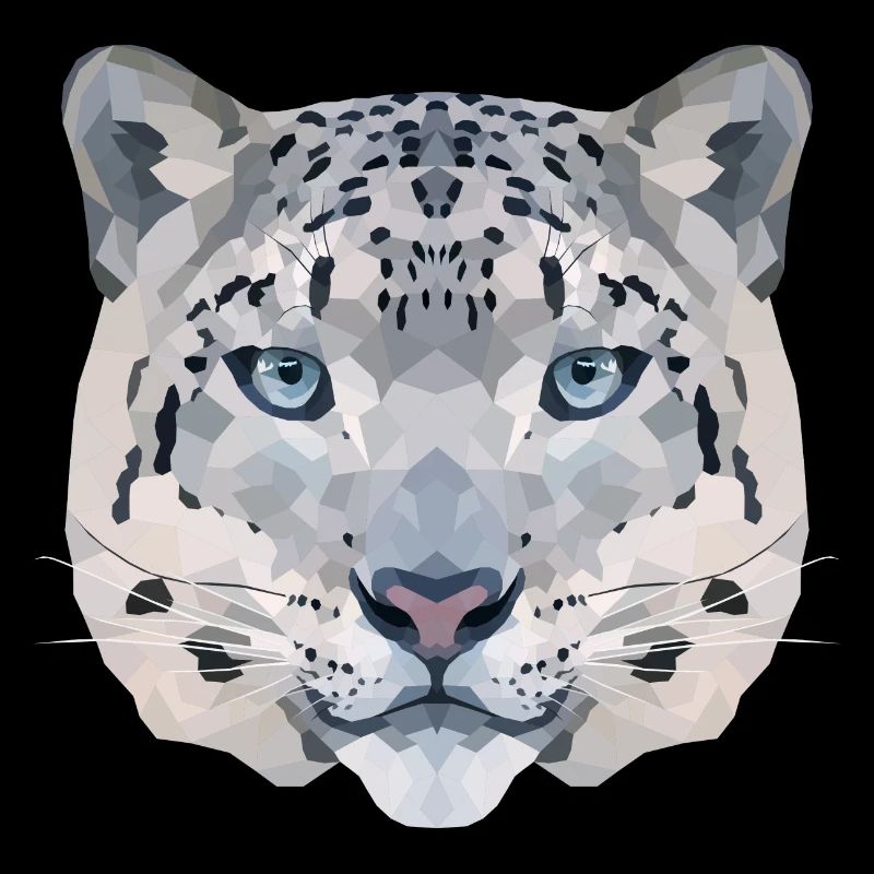 Polyart Schneeleopard