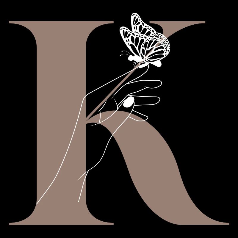 Buchstabe K Magischer Schmetterling