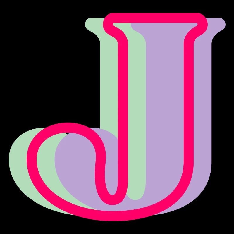 Mehrfarbiger Buchstabe j
