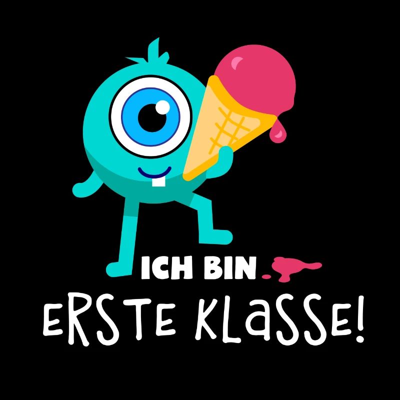 Schulstart Monster Erdbeer