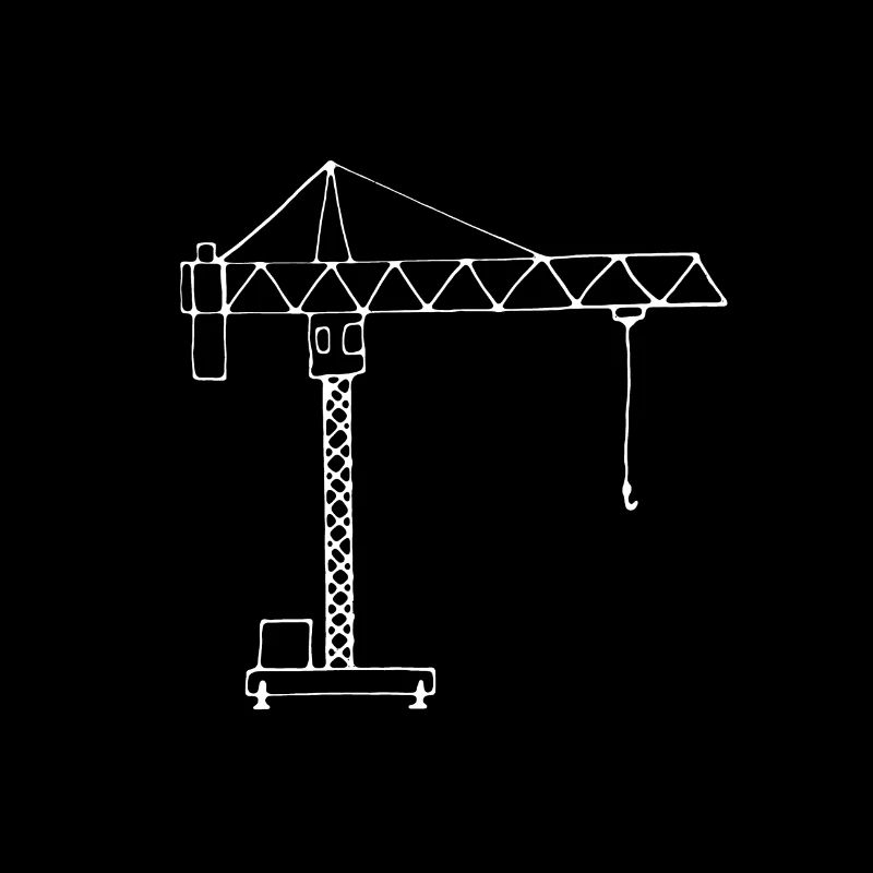 Silhouette de chantier de construction de grue
